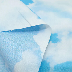 オックス生地【50×110cm】 青い空 青空 雲 晴れ 外 風景 背景 模様替え 生地 布 ブルー 水色 5枚目の画像