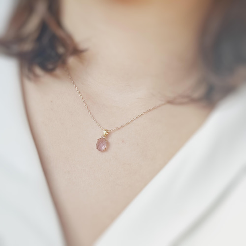 JORIE】宝石質ライトアメジストネックレス14kgf 、S925使用 necklace