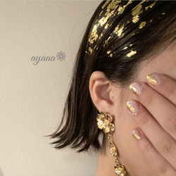 金箔 ウエディング 結婚式 色打掛 卒業式 髪飾り 成人式 和装 袴 前撮り 1枚目の画像