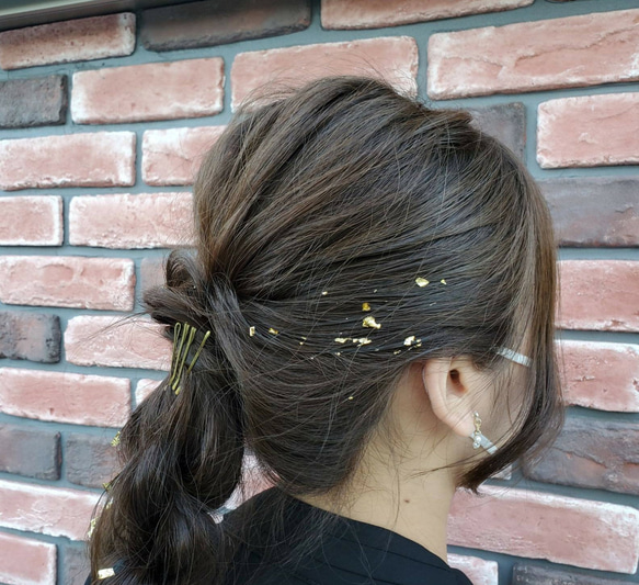 金箔 ウエディング 結婚式 色打掛 卒業式 髪飾り 成人式 和装 袴 前撮り 4枚目の画像