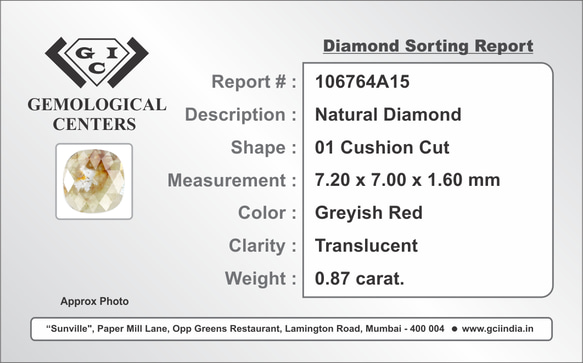 K18WG/YG  クッションカット天然ダイヤモンドリング 14枚目の画像