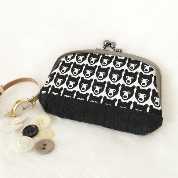 ミニマムな親子がま口財布｜くま その他ミニ財布・コンパクト財布  