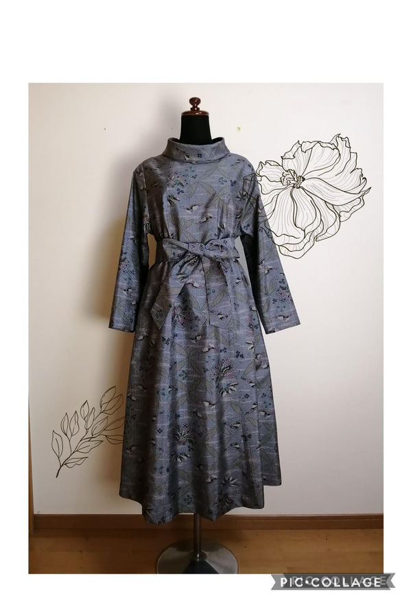 着物リメイク ワンピース ハンドメイド ワンピース さらあお