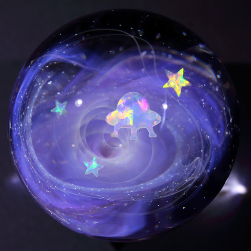 47mm 宇宙ガラスマーブル - オブジェ no.M041 立体・オブジェ