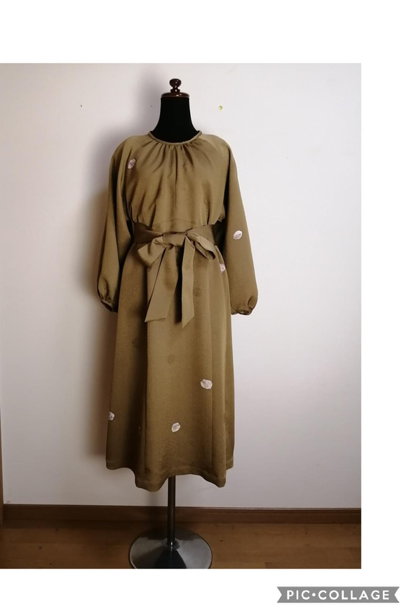 着物リメイク　ワンピース　ハンドメイド 