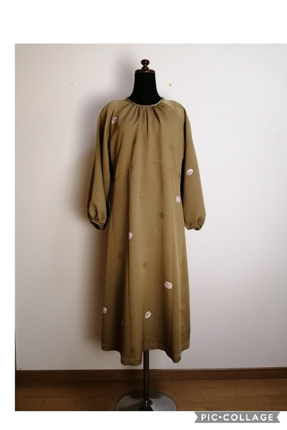 着物リメイク　ワンピース　ハンドメイド 