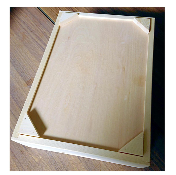 B4サイズ　高さM　シェルフボックス 木箱 収納 ボックス  りんご箱 おもちゃ箱   ウッドボックス 3枚目の画像