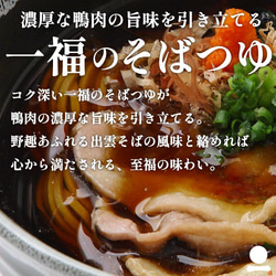 母の日 父の日 ギフト プレゼント 出雲そば 4人前 ギフト【国産鴨そば】鴨南蛮 鴨せいろ お取り寄せ グルメ 7312 6枚目の画像