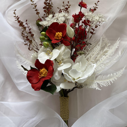 和装ブーケ、椿、胡蝶蘭、マグノリアブーケ ブーケ Maman bouquet 通販