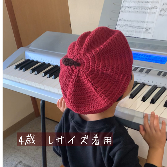 音楽隊のベレー帽　くま　コットン100 ベビー　キッズ 9枚目の画像