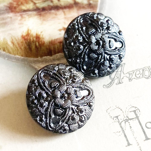 送料無料】1930s チェコ製 2個 アンティーク ヴィンテージ ブラック