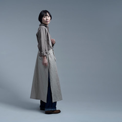 【Lサイズ】【入門編】 Linen Shirt 男女兼用シャツ / 丁子茶(ちょうじちゃ) t034e-cja2-l 6枚目の画像