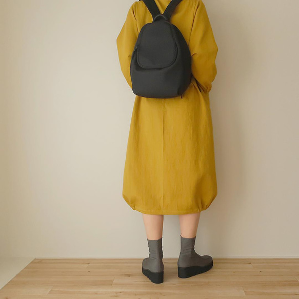 舒適輕鬆❣️雙褶皺棉質插肩袖氣球連身裙（免費/全9色） 第11張的照片
