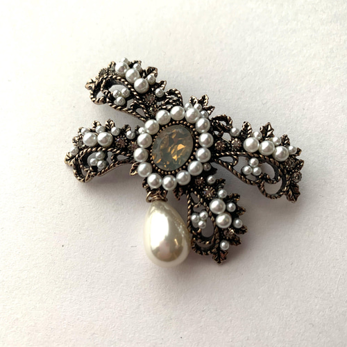 アンティーク帯留め値下げしました。 帯留め アンティーク調 銅製 ブロンズ おびどめ 瓢箪/兎/花/波