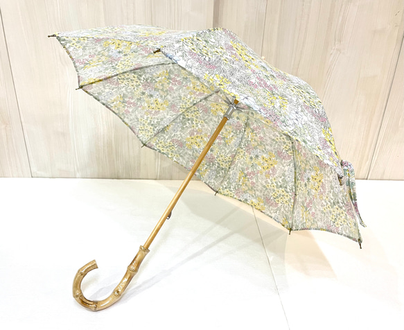 〔花柄✳︎日傘✳︎春色イエロー〕HiraTen parasol 1枚目の画像