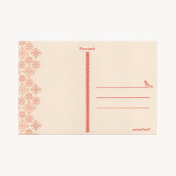 ポストカード「お裁縫」 3枚入　トリコロールな刺繍の図案 4枚目の画像