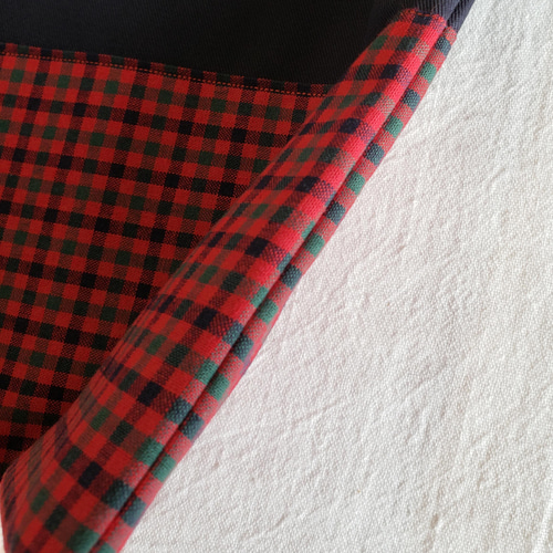 ラミネート　ファミリア風チェック生地　レッスンバッグ　オーダーページ ラミネート ファミリア風チェック生地 レッスンバッグ オーダー