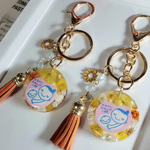 S*Y様 おはなさんキーホルダー◎ （オレンジ） S*Y様 おはなさんキーホルダー◎ （オレンジ）