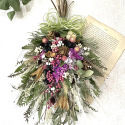 生の針葉樹たっぷり~モミの木入り~フレッシュクリスマススワッグ