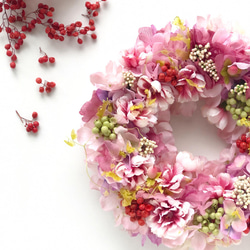 山桜と紫陽花のリース＊ひなまつり＊母の日ギフト 2枚目の画像
