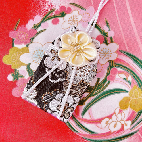 梅」（サイズオーダー可）元巫女が作る花のお守り袋 その他雑貨