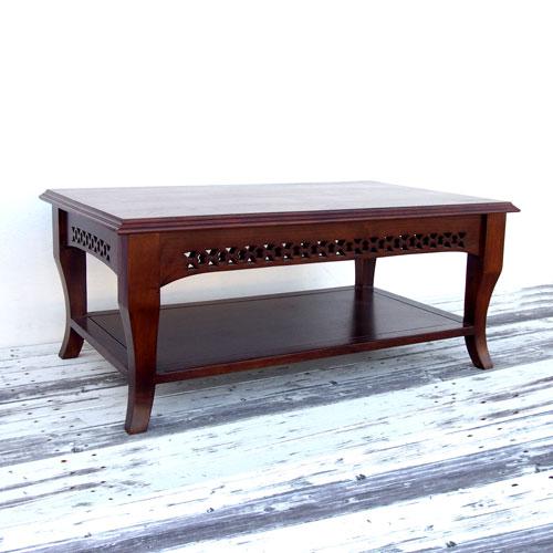 ◆チーク無垢材◆リビングテーブル◆コーヒーテーブル◆ブラウン◆幅90cm 40,950円