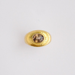 一点モノ：ブラウントルマリンの鍍金のリング【no.12044】 7枚目の画像
