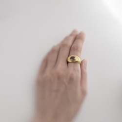 一点モノ：ブラウントルマリンの鍍金のリング【no.12044】 8枚目の画像