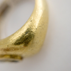 一点モノ：グリーンコーネルピンの鍍金のリング【no.12045】 5枚目の画像