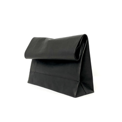 KAMIBUKURO(紙 袋) Lサイズ 国内本馬革製 ブラック 1枚目の画像