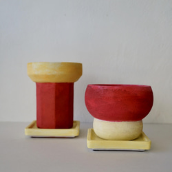 静物画から抜け出したような植木鉢　Noppo and Dango : RED 1枚目の画像