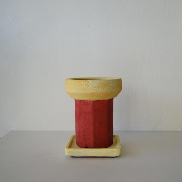 静物画から抜け出したような植木鉢　Noppo and Dango : RED 2枚目の画像