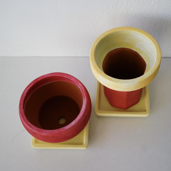 静物画から抜け出したような植木鉢　Noppo and Dango : RED 6枚目の画像