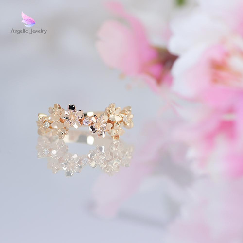 花あかり -桜リング- Stone ver. K10(春限定販売) 5/8まで 指輪 