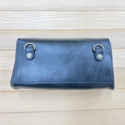 お財布ショルダーポーチ（ブラック）カード４０枚分 バッグやポシェットのような大容量長財布 7枚目の画像