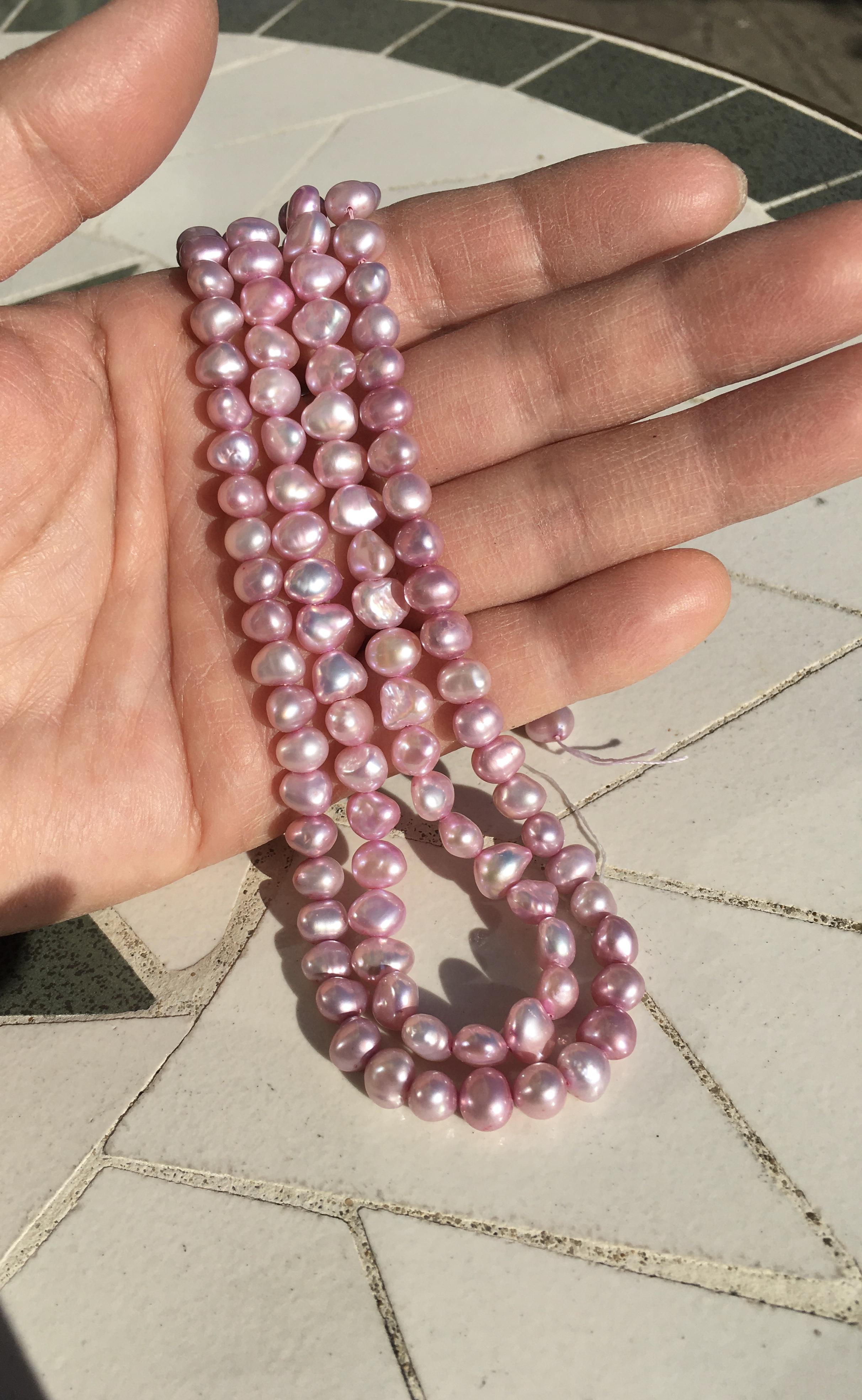 残り僅か#263 高品質淡水真珠 桜ピンク ロゼ 8〜10個 レアカラー 