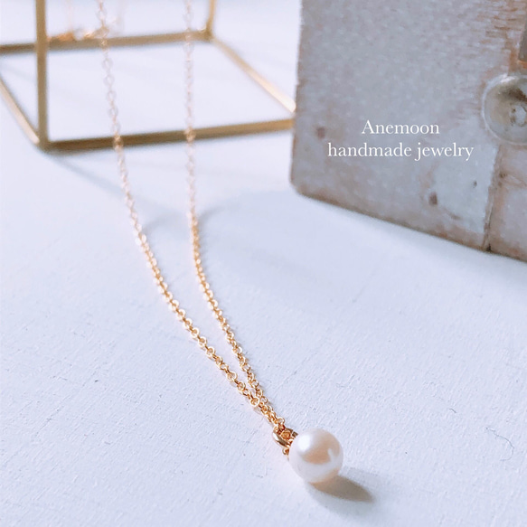 金具14K 本パールネックレス 約40cm