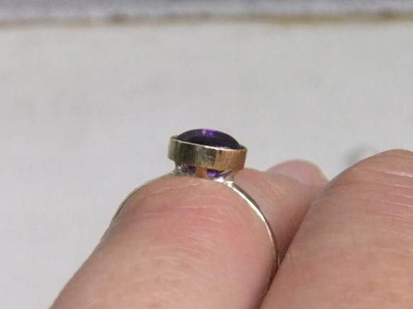 amethyst＊アンティーク調14kgf ring 5枚目の画像