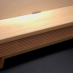 [手作り家具】桧（四国産）無垢材・オイルフィニッシュ・のシンプルなテレビ台 w170 4枚目の画像