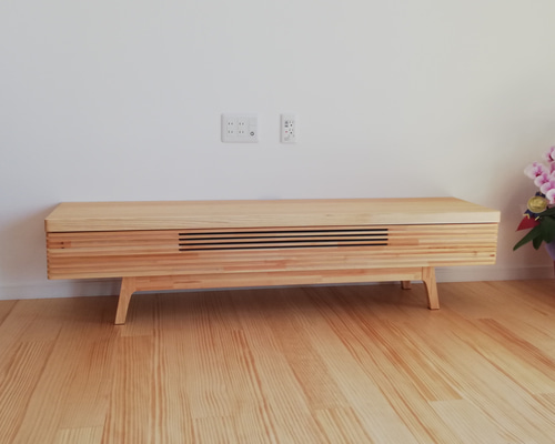 【美品】ハンドメイド作家　テレビボード　テレビ台　無垢材 美品】ハンドメイド作家 テレビボード テレビ台 無垢材