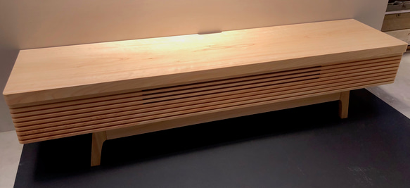 [手作り家具】桧（四国産）無垢材・オイルフィニッシュ・のシンプルなテレビ台 w170 5枚目の画像