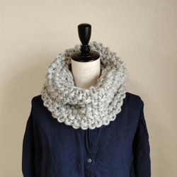 10%OFF】ブリオッシュ編みのバイカラーマフラー 茶白 マフラー しゅう