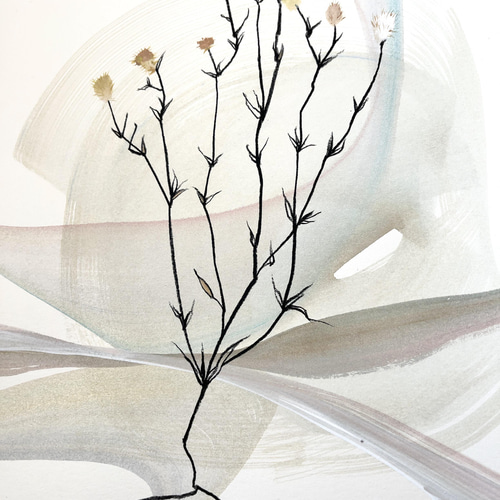 漆絵 鈴木其一の名作_四季花鳥図・左隻 NH288L : 絵画制作専門
