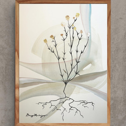本物の 川辺の草花 【原画/A3】 絵画 絵画 インテリアアート gray-g 絵画