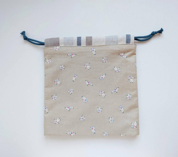 宇宙飛行士の巾着(コップ袋)　マチ・内布有 10枚目の画像