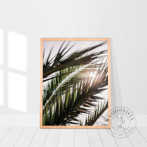 アートポスター トロピカルリーフ 自然光 ナチュラル シンプル 北欧風 リビング 玄関 寝室 おしゃれ 2枚セット 3枚目の画像