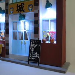 「電飾カフェ」　H　完成モデル　ジオラマ　ミニチュア　 5枚目の画像