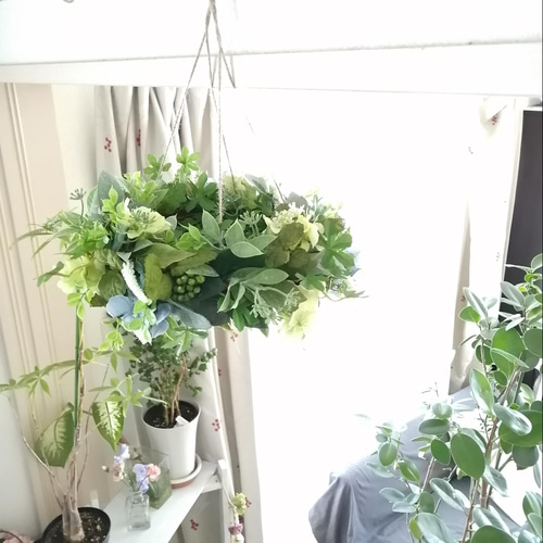 360度楽しめる♪】グリーンフライングリース アーティフィシャル