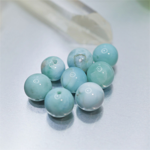 超特価！ 6～12mm ラリマー 天然石ラウンド（丸玉）☆サイズ選択 6mm 