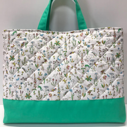 リバティプリント使用♪レッスンバッグ♪上履き入れ♪メドウ